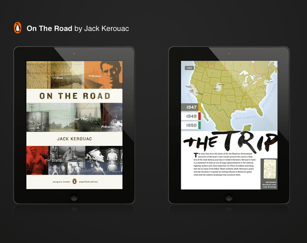 Penguin's iPad app for Jack Kerouac's On the Road