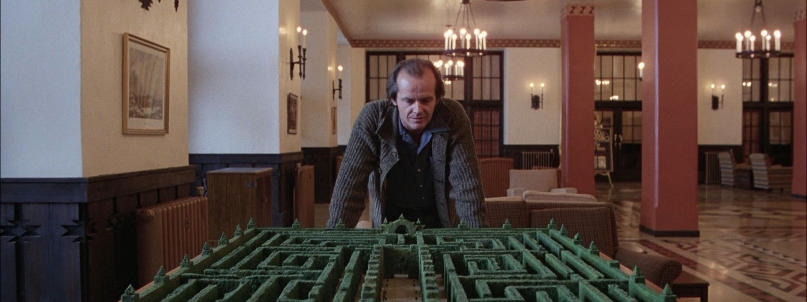 Jack Nicholson as Jack Torrance in The Shining (dir. Stanley Kubrick, 1980).